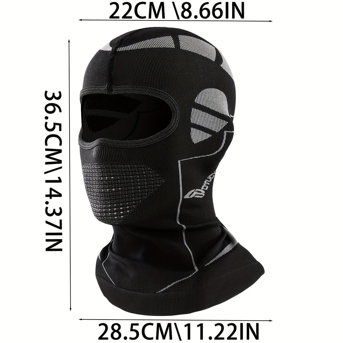 Windproof Neck Gaiter Face Mask 2 Pack – Breathable Knit Nylon Full Face Scarf Head Cover for Cycling, Skiing, Motorcycle & Outdoor Winter Sports, UV Protection Balaclava (Black)