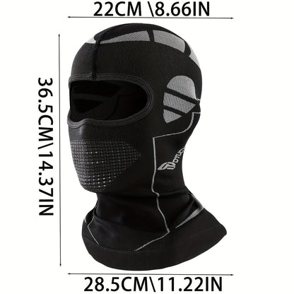Windproof Neck Gaiter Face Mask 2 Pack – Breathable Knit Nylon Full Face Scarf Head Cover for Cycling, Skiing, Motorcycle & Outdoor Winter Sports, UV Protection Balaclava (Black)