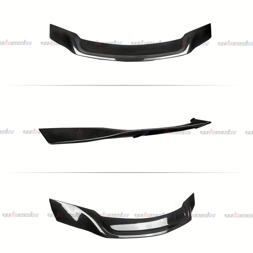 for Mercedes Benz W204 C250 C300 C63 AMG C-Class 4 Door Sedan Rear Duckbill Highkick Trunk Spoiler Wing, Gloss Black/Carbon Pattern, Chrome, ABS Material