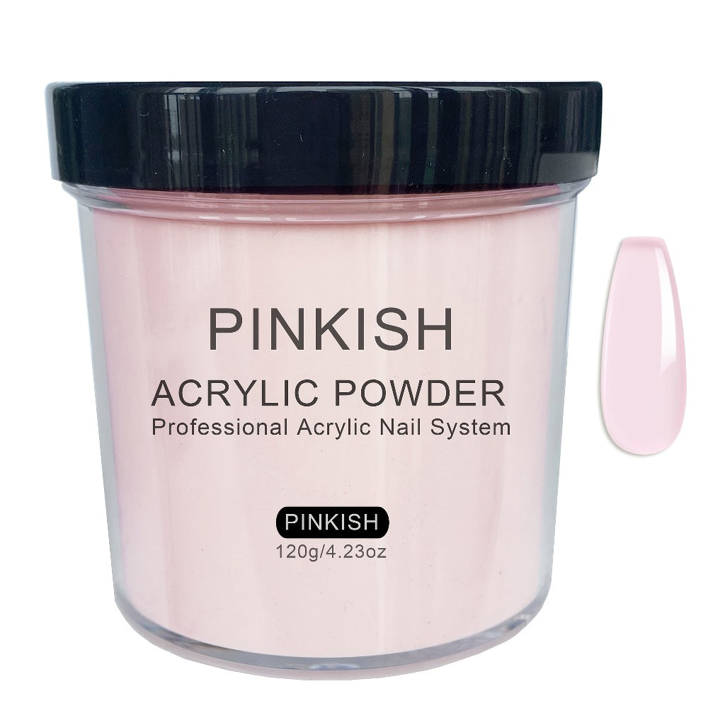 Clear Pink White Acrylic Nail Powder 4oz No Lamp Needed – Polymer Formula for Nail Extensions Sculpting 3D Nail Art Overlays Beginner & Professional System