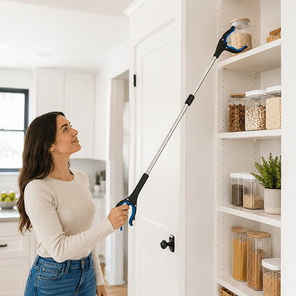 Reacher Grabber Tool Foldable with Magnetic Tip – Long Reach Pickup Helper for Seniors, Lightweight Picker Upper for Home, Kitchen, Garden, High Shelves & Trash Pickup