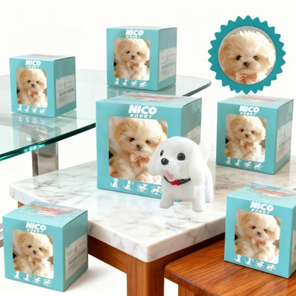 Walking Dog Toy for Kids Soft Furry Interactive Puppy That Walks and Barks with Ribbon Electronic Pet Toy for Boys Girls Toddlers Birthday Christmas Gift Animal Lovers
