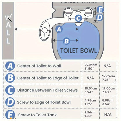 Bidet Attachment for Toilet - Dual Retractable Nozzle Non-Electric Self-Cleaning Fresh Water Bidet Sprayer, Adjustable Water Pressure, Fits Most Toilets, Brass T-Adapter & Metal Hose Included, Easy Install