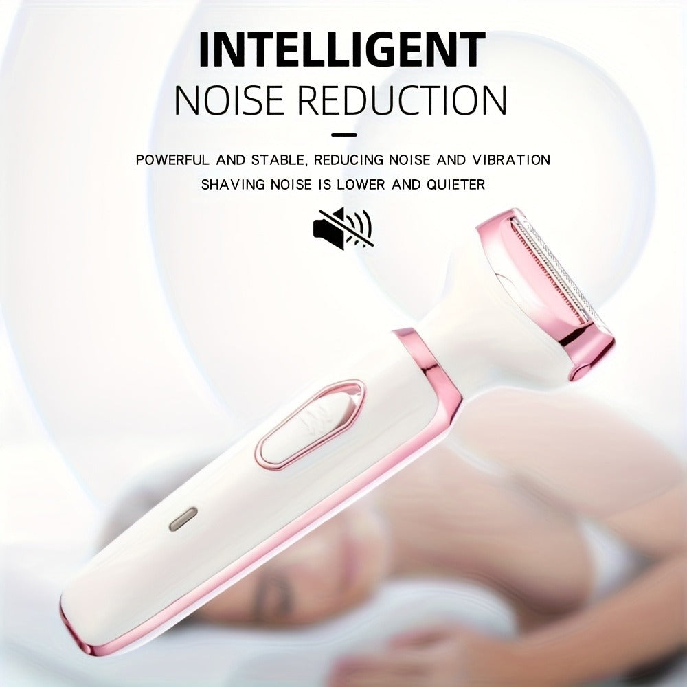 Electric Shaver for Women 4-in-1 Rechargeable Grooming Kit – Painless Hair Remover Eyebrow Trimmer Nose Hair Bikini Trimmer, Portable Body Hair Removal Face Legs Underarms, Beauty Gift for Her