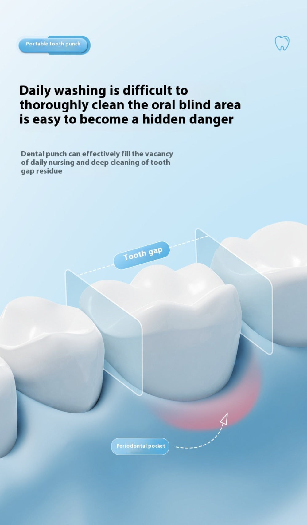 Smart Chip Water Flosser Cordless Oral Irrigator USB Rechargeable 4 Nozzles Orthodontic Tip 3 Cleaning Modes Portable Electric Dental Water Pick for Braces Gum Health Travel Home Men Women