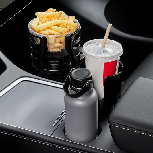 2in 1 Cup Holder Expander for Car Long Arm with 360°Rotation Cup Holder Cell Phone Holder for Car Compatible for All Smartphones Cup Holder Phone Mount