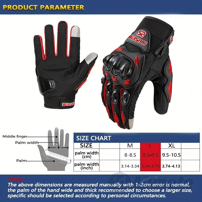 Full-Finger Motorcycle Gloves for Summer That Are Breathable, And Durable, Suitable for Motocross Racing And Compatible with Touch Screens