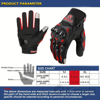 Full-Finger Motorcycle Gloves for Summer That Are Breathable, And Durable, Suitable for Motocross Racing And Compatible with Touch Screens