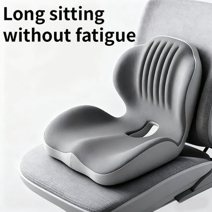 Memory Foam Seat Cushion Ergonomic with Back Support & Breathable Hollow Design – Comfortable Chair Pad for Office, Car Seat & Long Sitting, Unisex Gift
