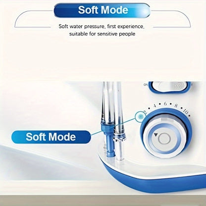 Cordless Water Flosser Electric Oral Irrigator Portable Rechargeable Dental Cleaner - Teeth Cleaning Water Dental Floss for Braces Bridges Gum Care Home Travel Blue Purple