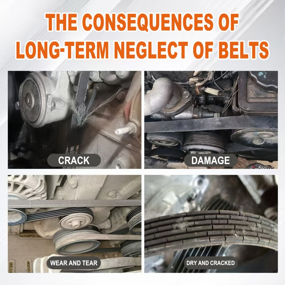 Engine Belt Conditioner 100ml - Noise Reduction, Wear Resistance & Elasticity Restorer, Anti-Aging Durable Coating for Drive Belts, Serpentine & Transmission Belts