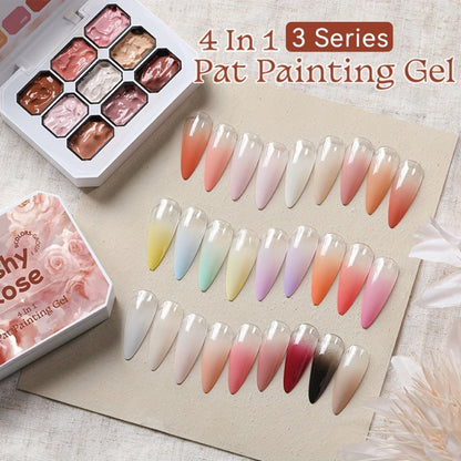 Gradient Ombre Gel Nail Polish Set 9 Colors UV LED Soak-Off – Rich Pigment Stamping Nail Gel, Long-Lasting Salon Manicure, Yellow Purple Blue Shades, DIY Nail Art Gift for Women Girls
