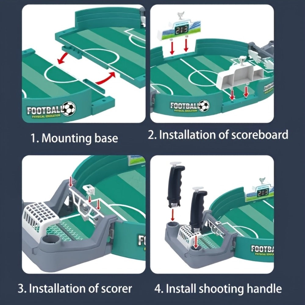 Table Football Game for Kids & Adults – 2-Player Tabletop Soccer Duel Board Game, Family Fun Indoor Game Night Gift for Boys Girls Teens, Desktop Foosball Game with Balls