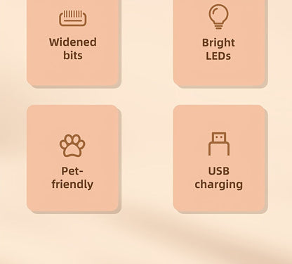 Pet Grooming Clippers USB & Battery Powered - Low Noise Electric Hair Trimmer for Cats Small Dogs, Cordless Rechargeable Pet Clipper for Face Paws Body, Portable Travel Grooming Tool, White