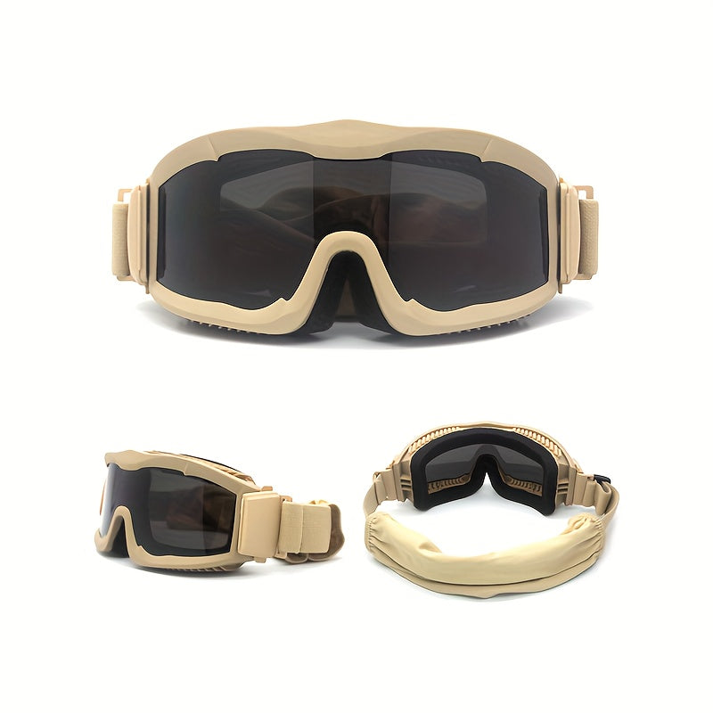 Polarized Off-Road Goggles Windproof – Wide Field of View, Anti-Fog, Durable Sports Glasses for Desert Snow Sand Outdoor Motorcycle Cycling Hiking