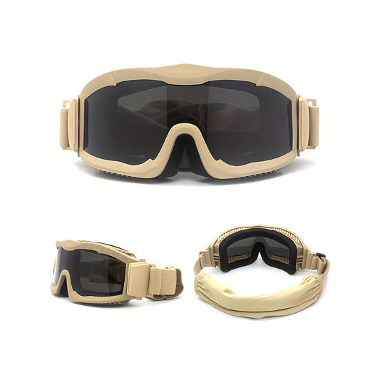 Polarized Off-Road Goggles Windproof – Wide Field of View, Anti-Fog, Durable Sports Glasses for Desert Snow Sand Outdoor Motorcycle Cycling Hiking