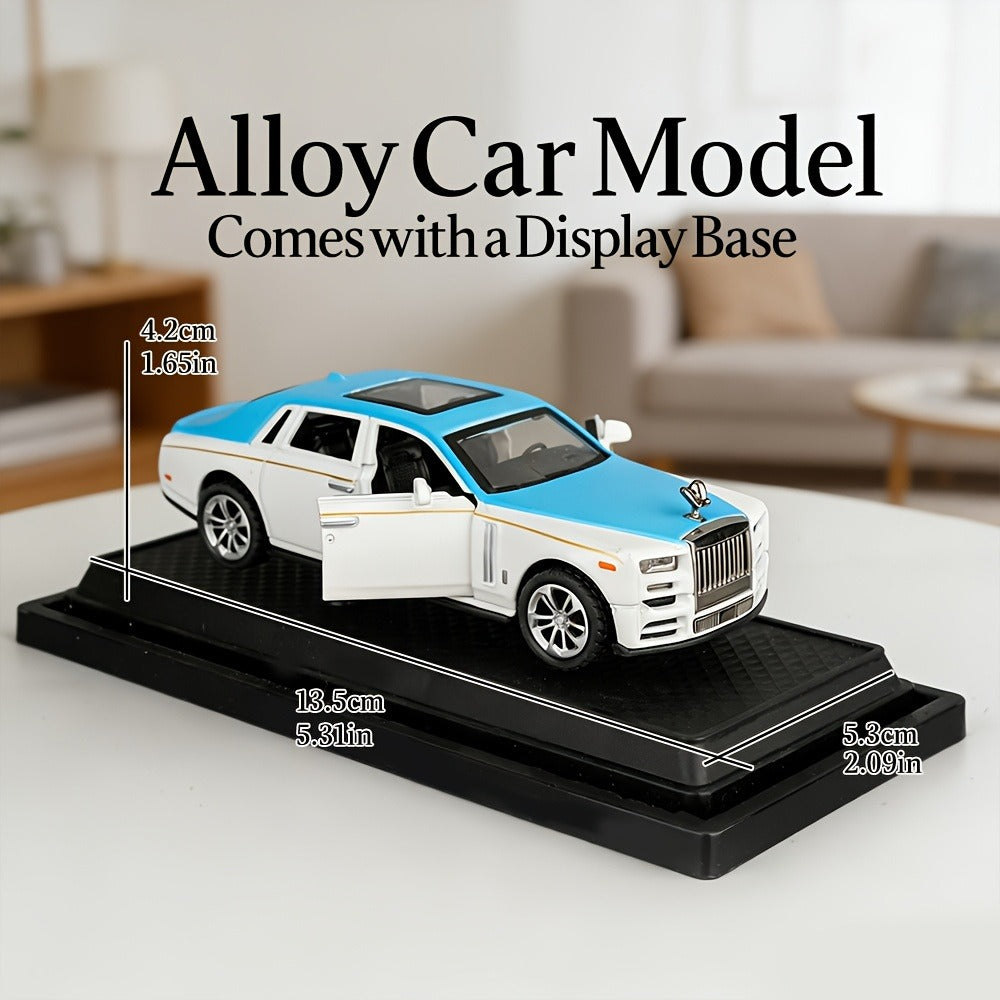 1:36 Scale Phantom Alloy Die-Cast Car Model with Openable Doors – Collectible Display Static Car Desktop Decoration – Birthday Christmas Gift for Car Enthusiasts Adults Boys