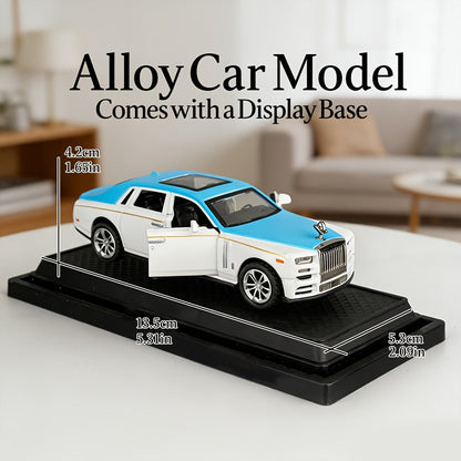 1:36 Scale Phantom Alloy Die-Cast Car Model with Openable Doors – Collectible Display Static Car Desktop Decoration – Birthday Christmas Gift for Car Enthusiasts Adults Boys