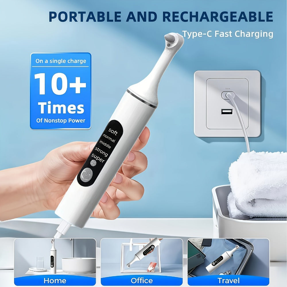 Tooth Polisher Rechargeable – 6 Brush Heads & 5-Speed Settings, Electric Teeth Polishing Tool for Plaque Removal, Stain Removal & Teeth Whitening, Professional-Level Dental Care at Home