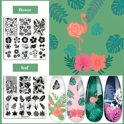 Nail Stamping Plates Set with Stamper & Scraper - Stainless Steel Nail Art Stamp Kit for Beginners & Pros, 14/15/26pcs Holiday Manicure Design Bundle, Christmas Birthday Gift