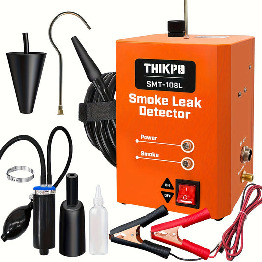 THIKPO Automotive Smoke Machine With Built-in Air Pump, Smoke Leak Tester For EVAP Vacuum, Pipe System, Fuel Leakage, 12V DC Vehicle Leakage Diagnostic