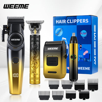 Men's Electric Grooming Kit 4-in-1 — Hair Clipper, Beard Trimmer, Electric Shaver & Nose Hair Trimmer Set, Gradient Design, 2-Piece & 4-Piece Options, Perfect Gift for Husband Dad Boyfriend
