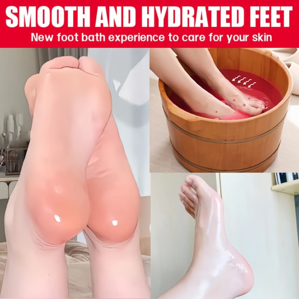 Foot Soak Sea Salt 60g Dry Cracked Heels Hypoallergenic — Moisturizing Mineral Foot Bath Salt 20-Min Relaxing Spa Treatment for Tired Aching Feet | Post-Exercise Bedtime Foot Care for Women & Men
