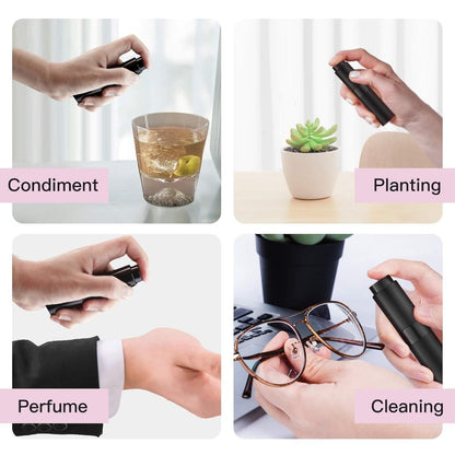 Refillable Perfume Atomizer Travel 5 Pack – 8ml Mini Cologne Sprayer Bottles with Cap-Free Twist Design, Leak-Proof Aluminum & Glass Portable Pocket Perfume Dispenser in 5 Colors for Women & Men