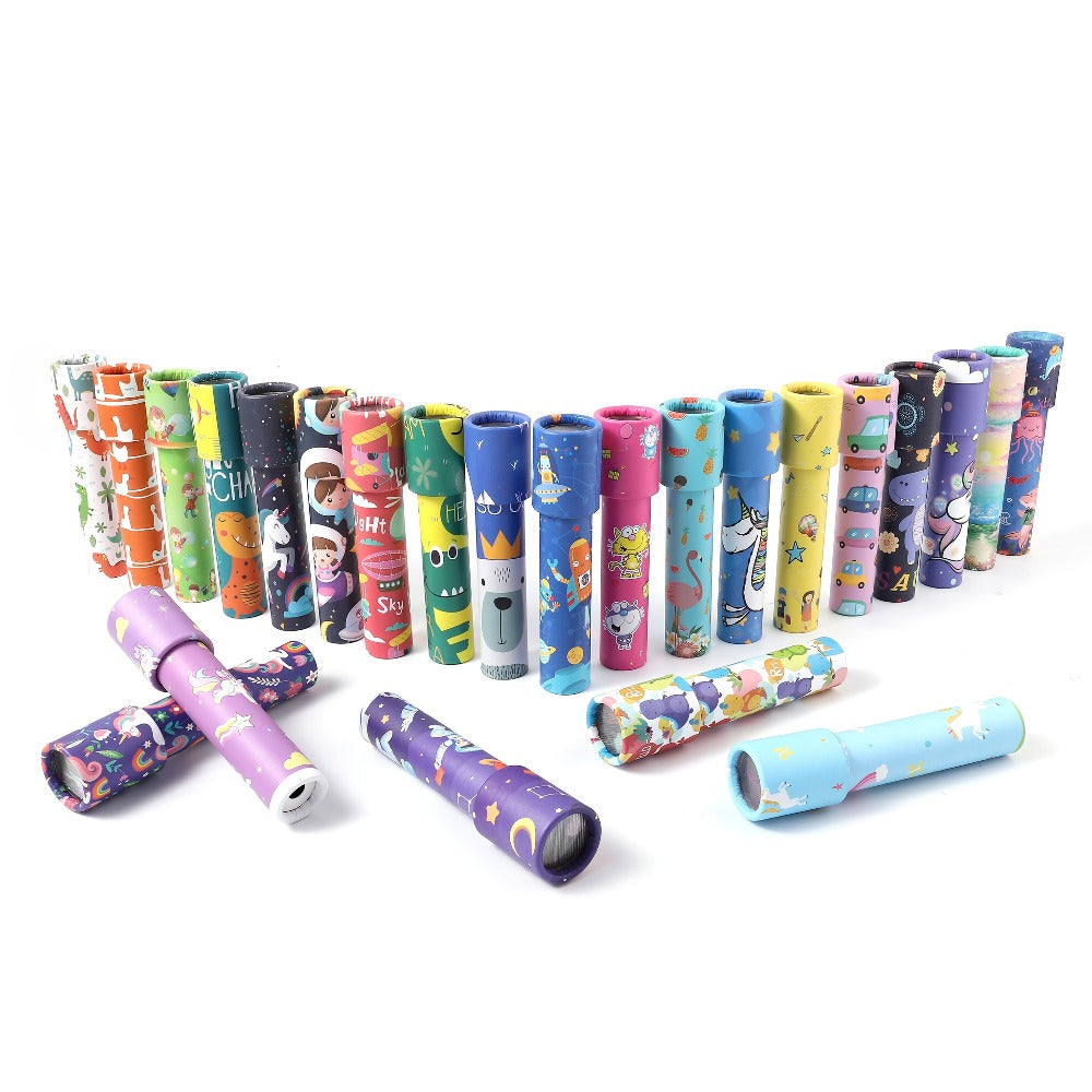 Kaleidoscope Toys Bulk 18 Pack – Classic Vintage Educational Optical Toy for Kids Birthday Party Favors Goodie Bag Fillers Classroom Prizes Stocking Stuffers STEM Gift