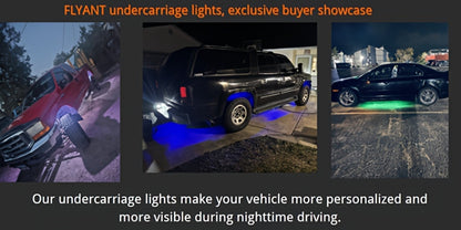 RGB Rock Lights Kit for Trucks & Cars, Sound-Activated LED Underbody Lights with APP & Remote Dual Control, 9 Large Beads Multicolor Chassis Neon Footwell Lighting for Pickup Off-Road