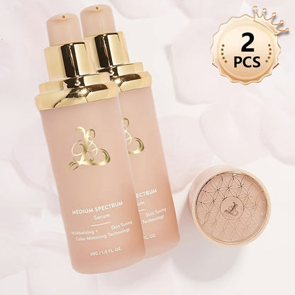 Color Changing Liquid Foundation 4-in-1 Full Coverage Waterproof Long-Lasting Concealer Color Corrector Moisturizing Natural Finish Makeup Base for All Skin Tones Light to Beige