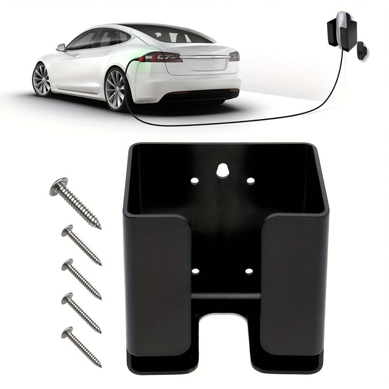 Charging Gun Holder Set, Charging Gun Wall Mount, Charger Nozzle Storage Bracket, Courtyard Parking Wall-mounted Charging Gun Organizer, Suitable for Various Electric Vehicle Charging Station Integrated Hook Accessories