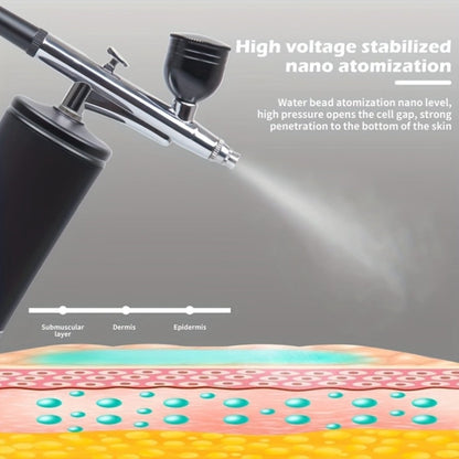 Portable Cordless Airbrush Kit with Compressor 0.3mm Nozzle – USB-C Rechargeable 23-27PSI Airbrush Gun for Makeup Nail Art Cake Decorating Painting Tattoo Model