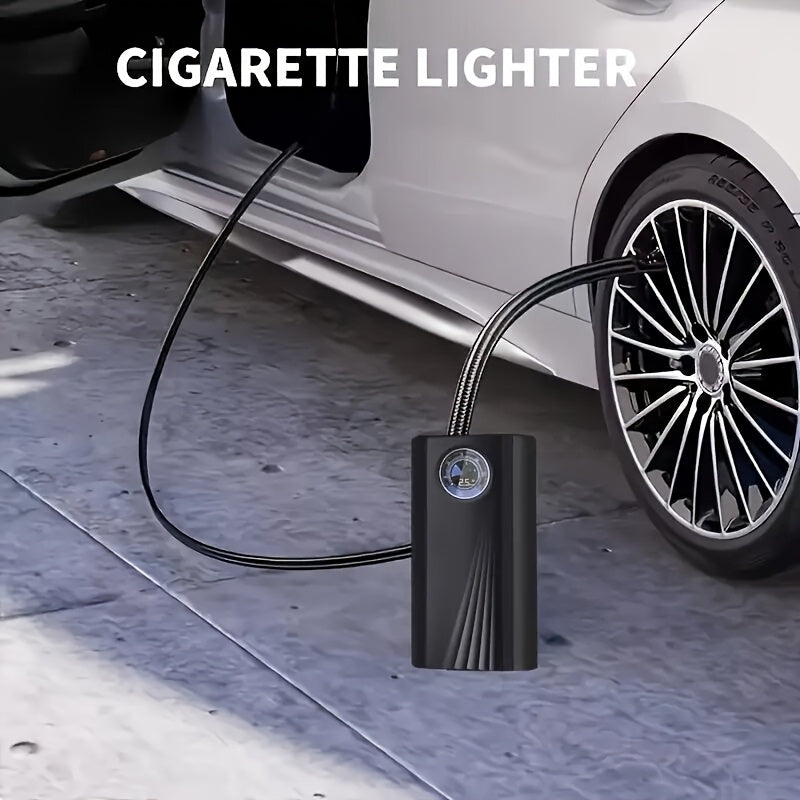 Ultra-Fast Inflatable Portable Air Compressor, Tire Inflation Pump, 12V, Pointer Display Precise Pressure. Suitable for Cars, Motorcycles, Bicycle Tire Inflation, Outdoor Air Cushions, Ball Inflation, Battery-Free