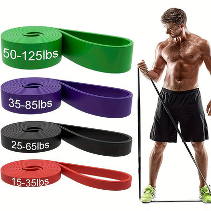 Resistance Bands Set 4-Pack – TPE Pull-Up Assist Bands 15-125 lbs, Multi-Functional Exercise Loop Bands for Muscle Training, Yoga, Body Shaping, Stretching & Home Gym Workouts, Unisex Fitness Gift