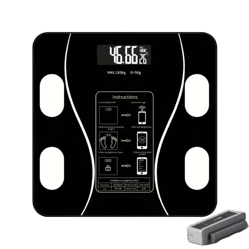 Digital Bathroom Scale 396lb – High-Precision Body Fat Scale with HD LCD Display, Temperature Reading, kg/lb Switch, Extra-Wide Platform, Electronic Body Weight Scale for Home & Bathroom, Multiple Styles