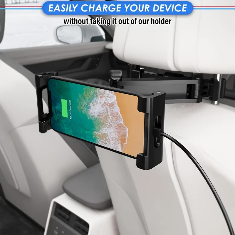 Car rear headrest tablet stand, Car Trip Essential Compatible with 5-inch to 12 inch tablets/ iPad/ iPhone/ Tab/ Fire HD/ Switch, etc. 9 inch equipment
