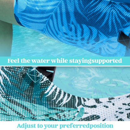 Inflatable Pool Float Chair for Adults – Leaf Design Floating Lounger with Mesh Sling Seat & Soft Fabric Cover, 1 or 2 Pack, Pool Beach Lake Summer Water Toy