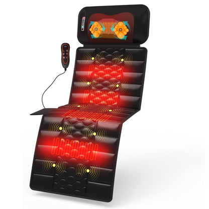 Full Body Heating Massager Set – PU Leather Massage Chair Pad with Neck Massager, Leg Massager, Lumbar Pillow & Headrest, Timer, Non-Slip Base, Full Body Heat Massage for Home & Office Relaxation