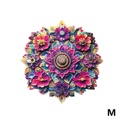 Wooden Mandala Puzzle for Adults – Unique Irregular Animal Shaped Pieces, Exquisite Gift Box, Decorative Art Jigsaw Brain Teaser, Birthday Christmas Holiday Gift for Women Men Teens