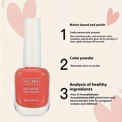 Quick-Dry Nail Polish No Lamp Needed Gray Blue 2pcs – Long-Lasting Glossy Gel-Like Shine, Alcohol-Free Easy-Off Formula 0.35 fl oz, Elegant Shade for Daily Professional Manicure Women
