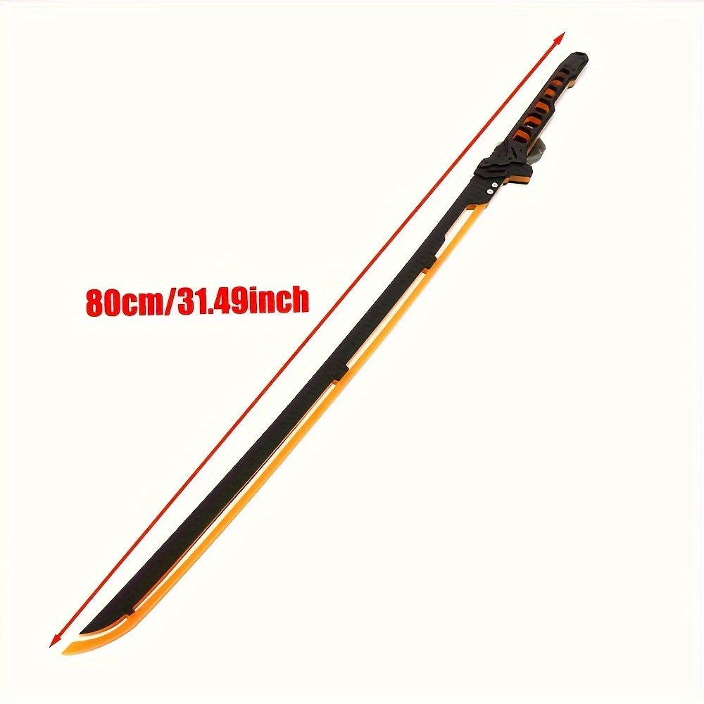 LED Samurai Sword Cyberpunk Glowing Katana 80cm – Acrylic Light-Up Blade for Halloween Costume Party Cosplay Sci-Fi Anime Props, Rechargeable Cool Gift for Teens & Adults, 5 Colors