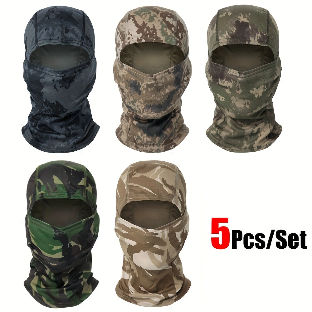 5-Pack Neck Gaiter Face Mask for Men & Women – UV Protection Balaclava Headscarf for Running, Hiking, Fishing, Cycling, Skiing & Outdoor Sports (11 Pattern Sets)