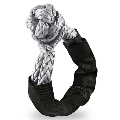 Synthetic Soft Shackle Rope, 56000 Lbs Breaking Strength with Protective Sleeve, Heavy Duty Tow Shackles for Off-Road, Truck, Jeep, SUV, UTV, ATV