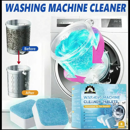 Washing Machine Cleaner Tablets Deep Cleaning Descaler for HE Front Loader Top Load Washer Septic Safe Deodorizer Removes Odor Residue Drum & Tub Seal Cleaner 16 24 32 40 Packs Bulk Value