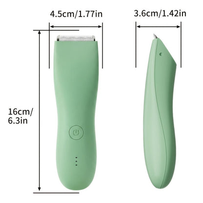 Bikini Trimmer for Women & Groin Trimmer for Men IPX6 Waterproof Body Hair Trimmer Replaceable Ceramic Blades Limit Comb Electric Manscaping Groomer Black Green Purple Pink