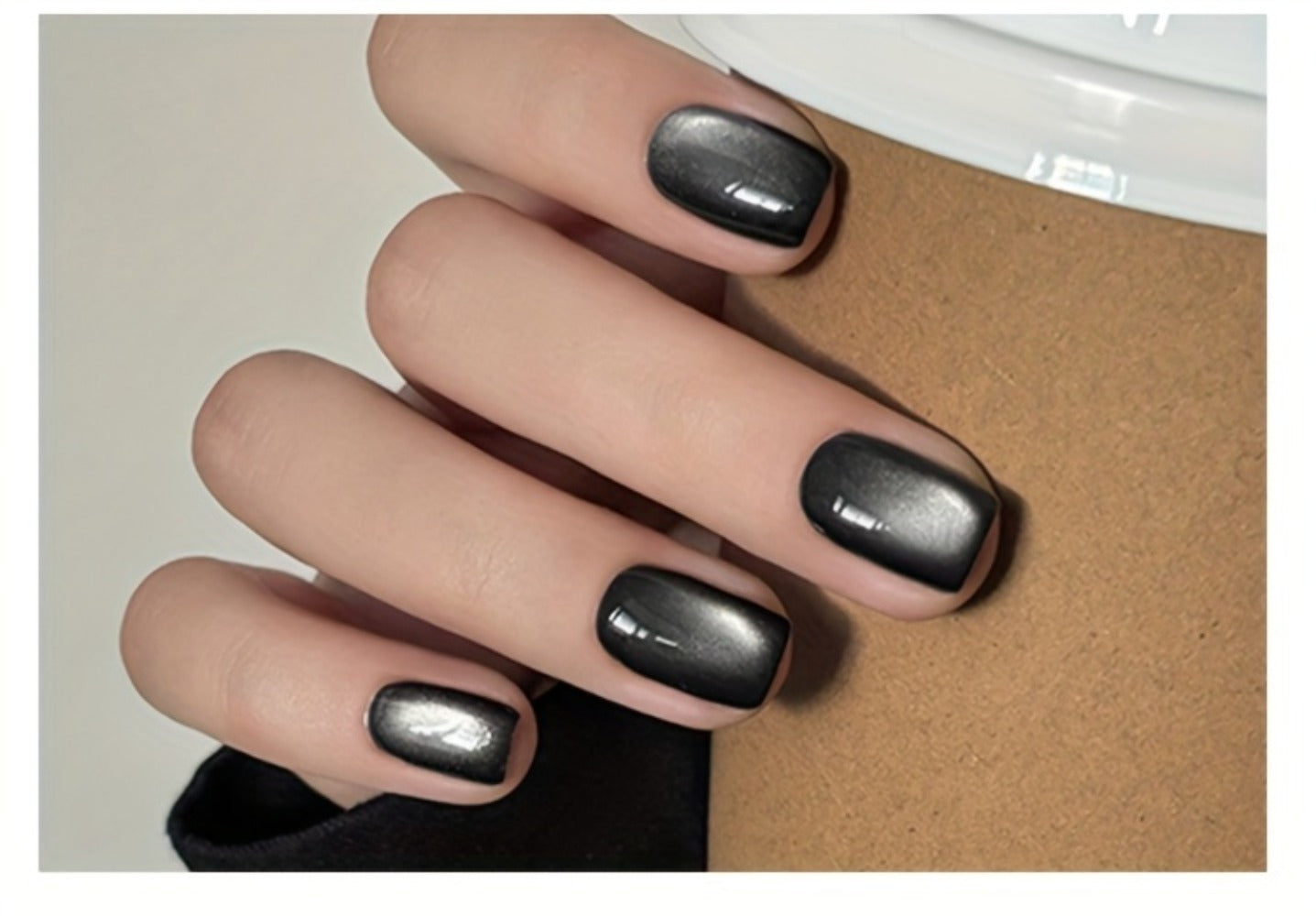 Black Cat Eye Magnetic Gel Nail Polish 10ml Glass Bead Iridescent Multicolor Shimmer – Soak-Off UV LED 30-Day Wear Shiny Line Effect, Salon Quality Nail Art for Women DIY Home Manicure