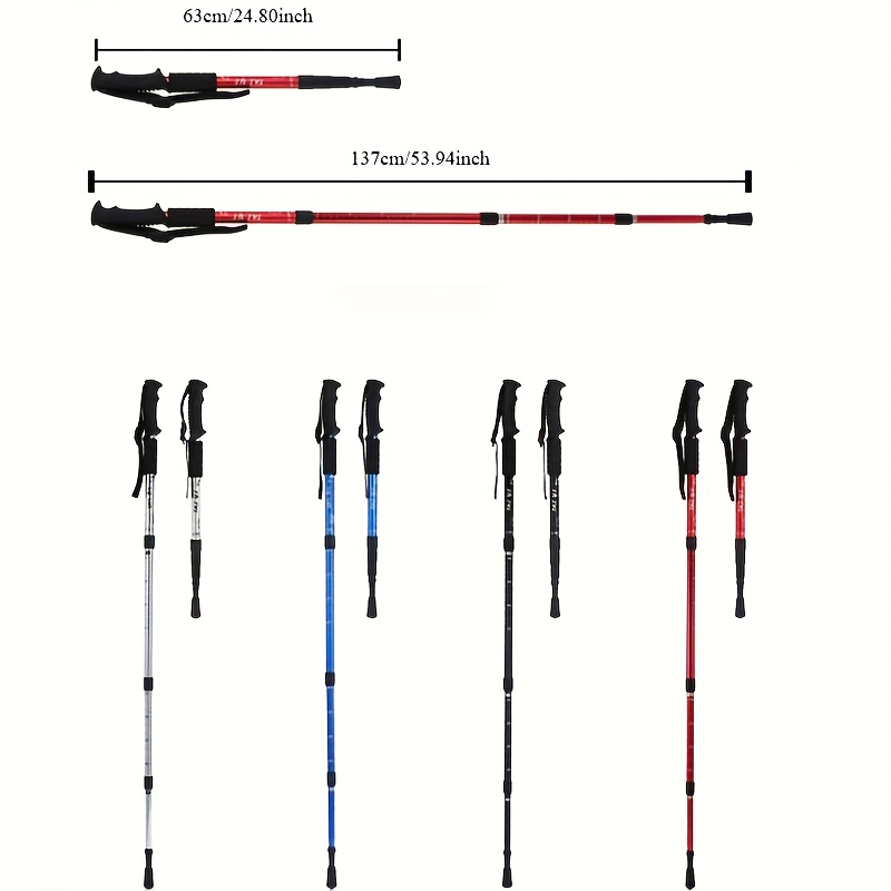 Adjustable Hiking Stick Aluminum Alloy – Lightweight Foldable Walking Pole with Quick Lock for Men & Women | Portable Trekking Cane for Camping & Outdoor