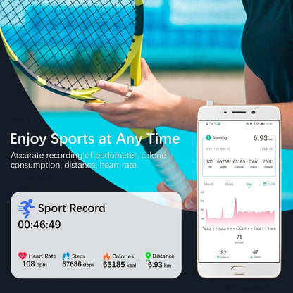 Health Monitoring Smart Ring for Women & Men – Fitness Activity Tracker with Sleep, Calories, Steps, HRV & Menstrual Cycle, Bluetooth 5.3, IP68 Waterproof, iOS & Android