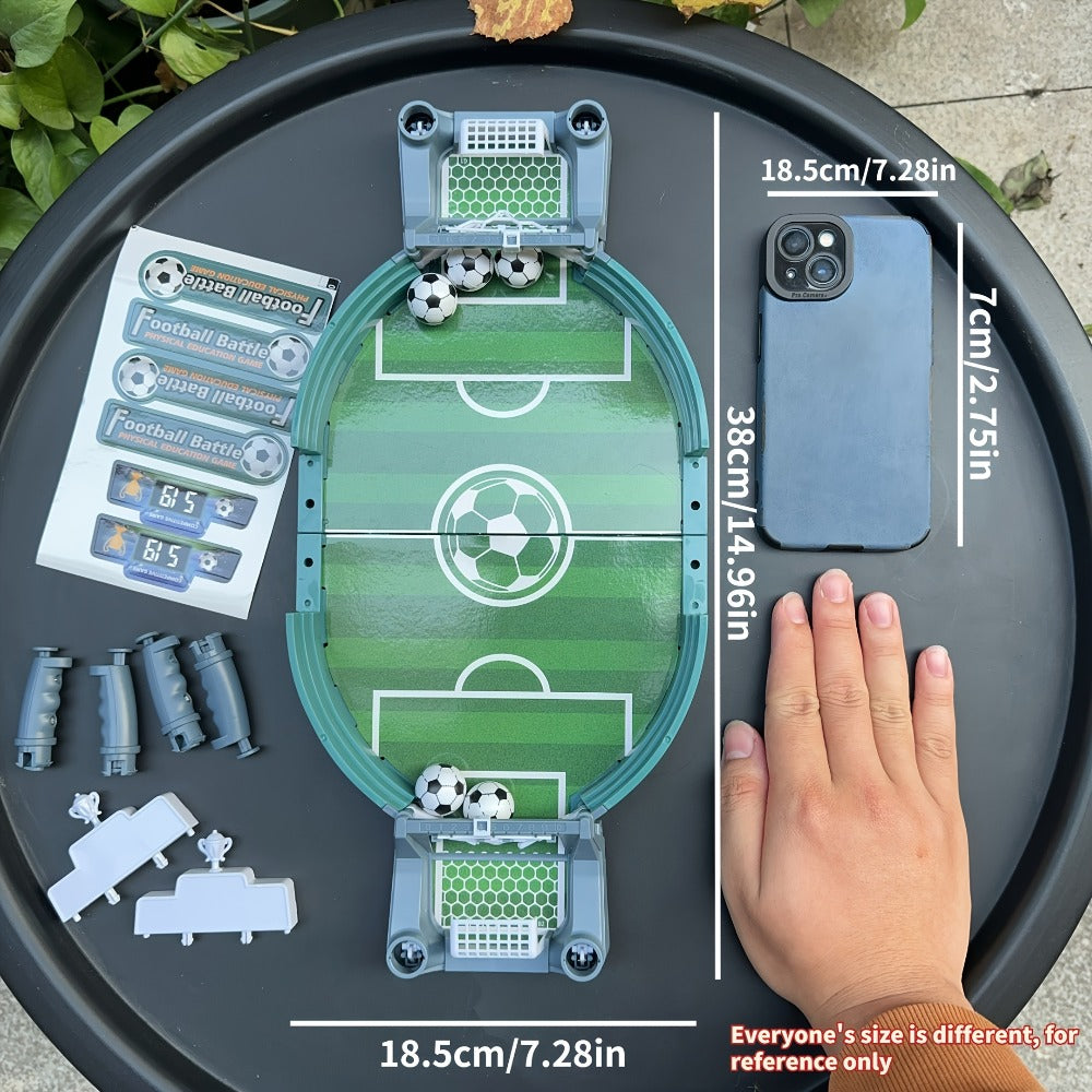 Portable Tabletop Football Game Set – Stand-Alone Table Design, Durable PP Material, 6 or 10 Balls, Family Party Board Game for Christmas Halloween Thanksgiving, Fun for Kids & Adults